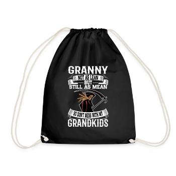 Granny - Drawstring Bag - black - Front