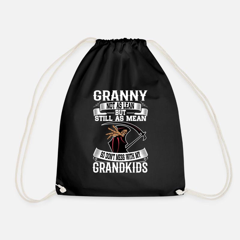Granny - Drawstring Bag - black