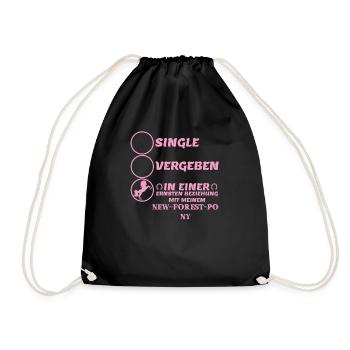 Beziehung New Forest Pony - Turnbeutel - Schwarz - Vorne