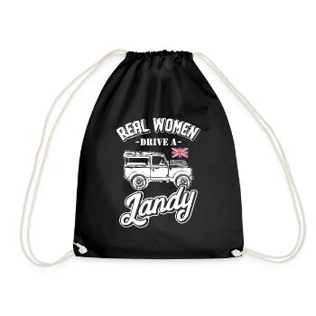 Real Women Drive A Landy - Sac de sport léger - noir - Devant