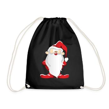 Santa Claus - Drawstring Bag - black - Front