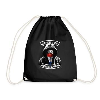 Holland Ultras Football Fan Biker Gift - Drawstring Bag - black - Front