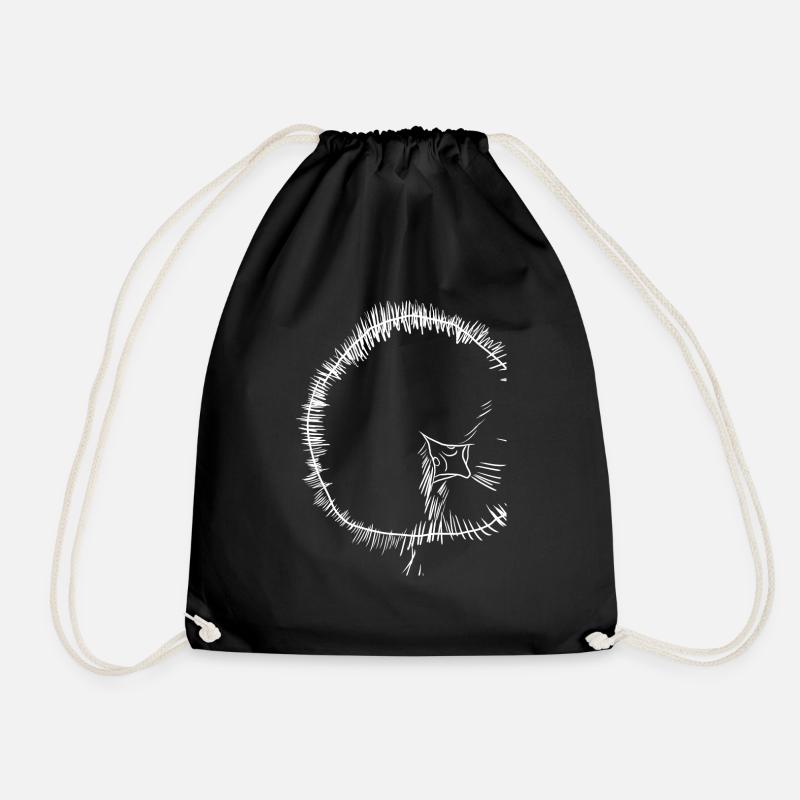 Silkie Chicken - Drawstring Bag - black
