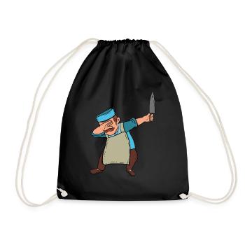 Dabbing Butcher - Drawstring Bag - black - Front