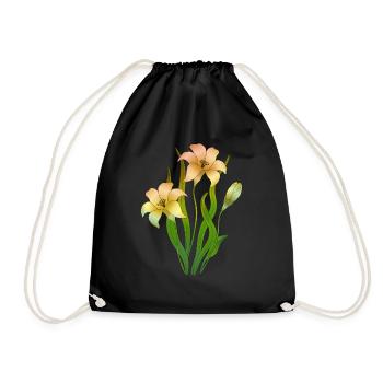 Fleurs - Sac de sport léger - noir - Devant