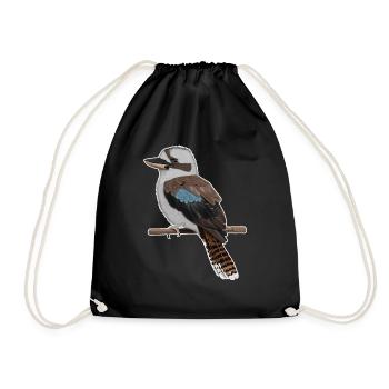Kookaburra oiseau dessin biologiste amoureux des oiseaux - Sac de sport léger - noir - Devant