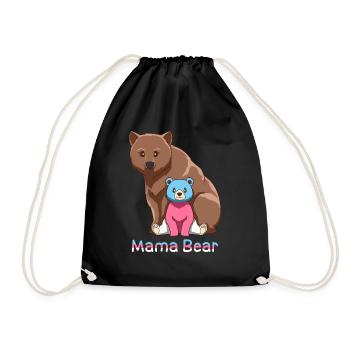 Süßes Transgender Mama Bär Geschenk - Turnbeutel - Schwarz - Vorne