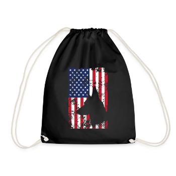 Dog Soldier National Hero Proud Patriotic - Drawstring Bag - black - Front