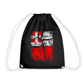 Utrecht Drapeau - Vintage avec Krakel - Sac de sport léger - noir - Devant