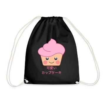 cupcake kawaii - Sac de sport léger - noir - Devant