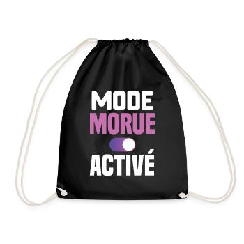 Mode morue activé cadeau humour femme provoque - Sac de sport léger - noir - Devant