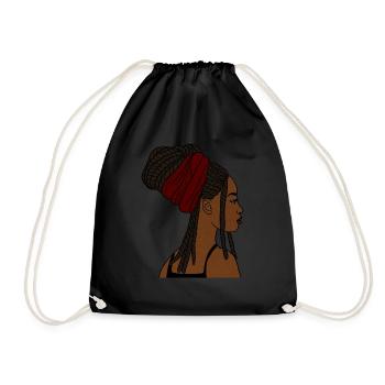 Rasta Femme Afro Melanin africaine - Sac de sport léger - noir - Devant