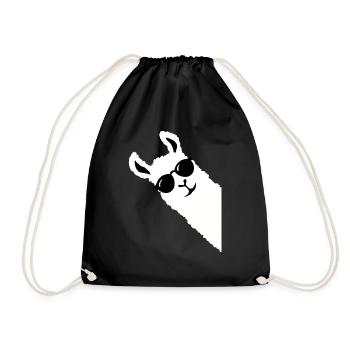 Lama Drôle de lunettes de soleil - Sac de sport léger - noir - Devant