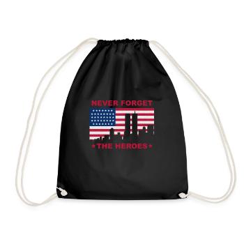 Never forget the heroes - Sac de sport léger - noir - Devant