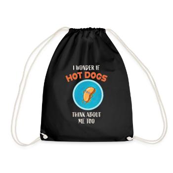 Hot Dog Hot dogs - Drawstring Bag - black - Front