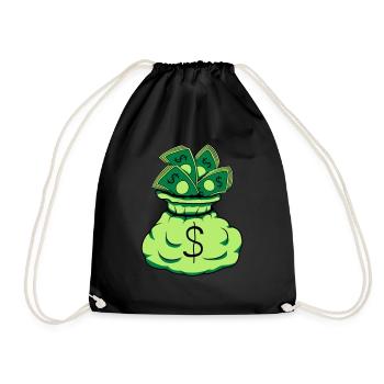 Billets de sac d’argent - Sac de sport léger - noir - Devant