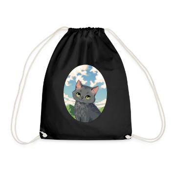 Dovewing Taubenflug Graue Katze Kitten Himmel - Turnbeutel - Schwarz - Vorne