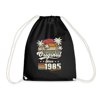 Geschenk 1985 Jahre Jubiläum Jahrgang Jahrgang geboren 1985 - Turnbeutel - Schwarz - Vorne