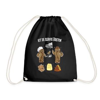 kit de survie breton - Sac de sport léger - noir - Devant