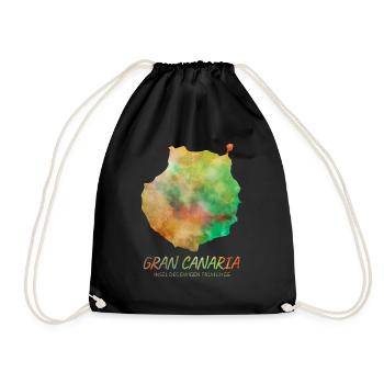 Gran Canaria bunt - Turnbeutel - Schwarz - Vorne