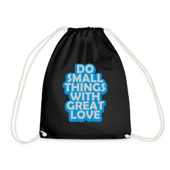 Quote do small things - Drawstring Bag - black - Front