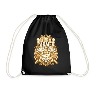 Forstwirt Merch - Turnbeutel - Schwarz - Vorne