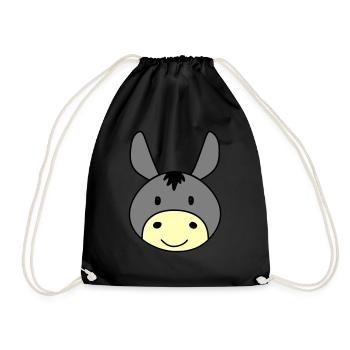 Cute donkey - Turnbeutel - Schwarz - Vorne