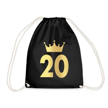 Cadeau de 20e anniversaire Joyeux anniversaire vingt - Sac de sport léger - noir - Devant