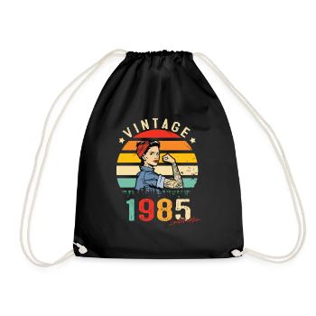 1985 Vintage Édition limitée Cadeau Femmes - Sac de sport léger - noir - Devant