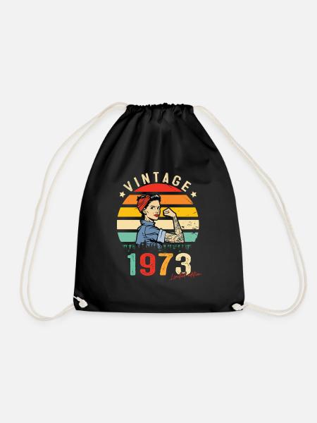 1973 Vintage Édition limitée Cadeau Femmes - Sac de sport léger - noir