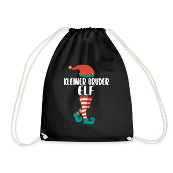 Weihnachts Elf Partnerlook Design Xmas Elfen - Turnbeutel - Schwarz - Vorne