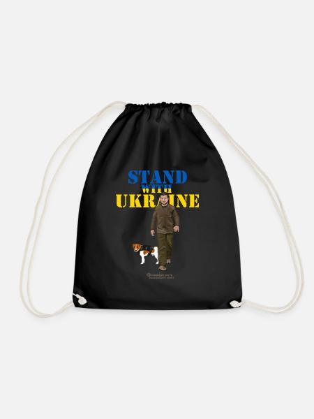 Ukraine Zelensky Patron Stand with Ukraine - Turnbeutel - Schwarz