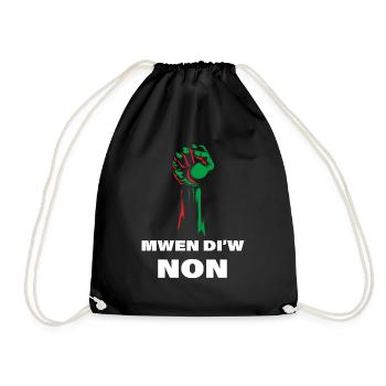 Martinique Drapeau Non A L'Injustice - Sac de sport léger - noir - Devant
