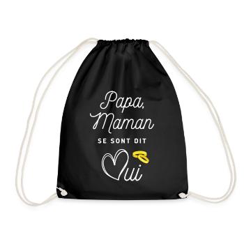 Papa maman se sont dit oui - Sac de sport léger - noir - Devant