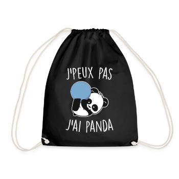 J'peux pas j'ai panda - Sac de sport léger - noir - Devant