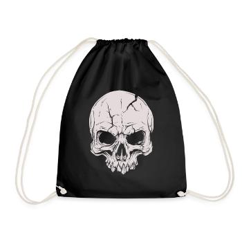 Skull Skull Shirt Horreur Squelette - Sac de sport léger - noir - Devant