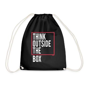 Think outside the Box - Turnbeutel - Schwarz - Vorne