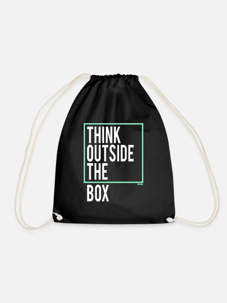 Think outside the Box - Turnbeutel - Schwarz
