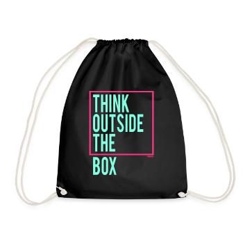 Think outside the Box - Turnbeutel - Schwarz - Vorne