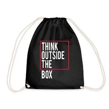 Think outside the Box - Drawstring Bag - black - Front