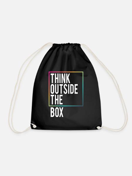 Think outside the Box - Turnbeutel - Schwarz