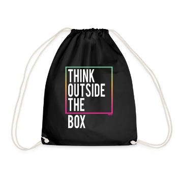 Think outside the Box - Turnbeutel - Schwarz - Vorne