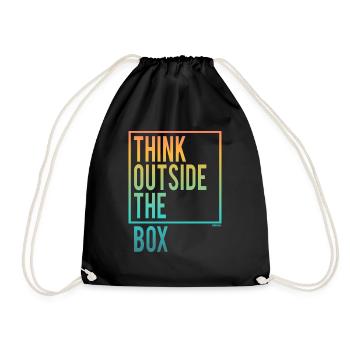 Think outside the Box - Turnbeutel - Schwarz - Vorne