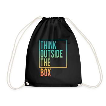 Think outside the Box - Turnbeutel - Schwarz - Vorne