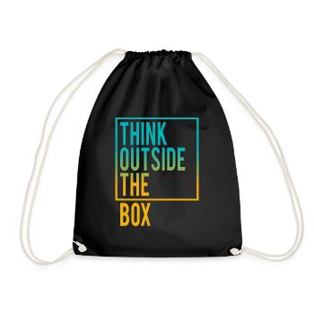 Think outside the Box - Turnbeutel - Schwarz - Vorne