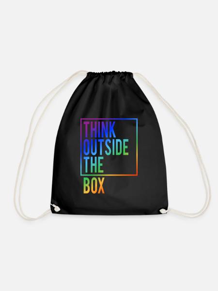 Think outside the Box - Turnbeutel - Schwarz