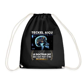 Teckel Aigu radiographie Citaiton Drôle Chien - Sac de sport léger - noir - Devant