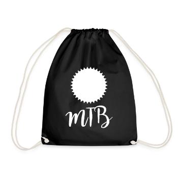 Biking Running Marathon Triathlon Bike - Drawstring Bag - black - Front