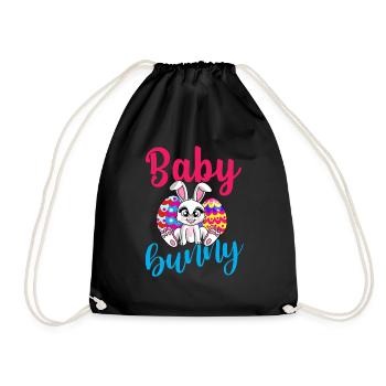 Baby Banny, Baby Bunny, Cute Easter Bunny - Drawstring Bag - black - Front