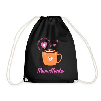 Powered by love and caffeine - Turnbeutel - Schwarz - Vorne